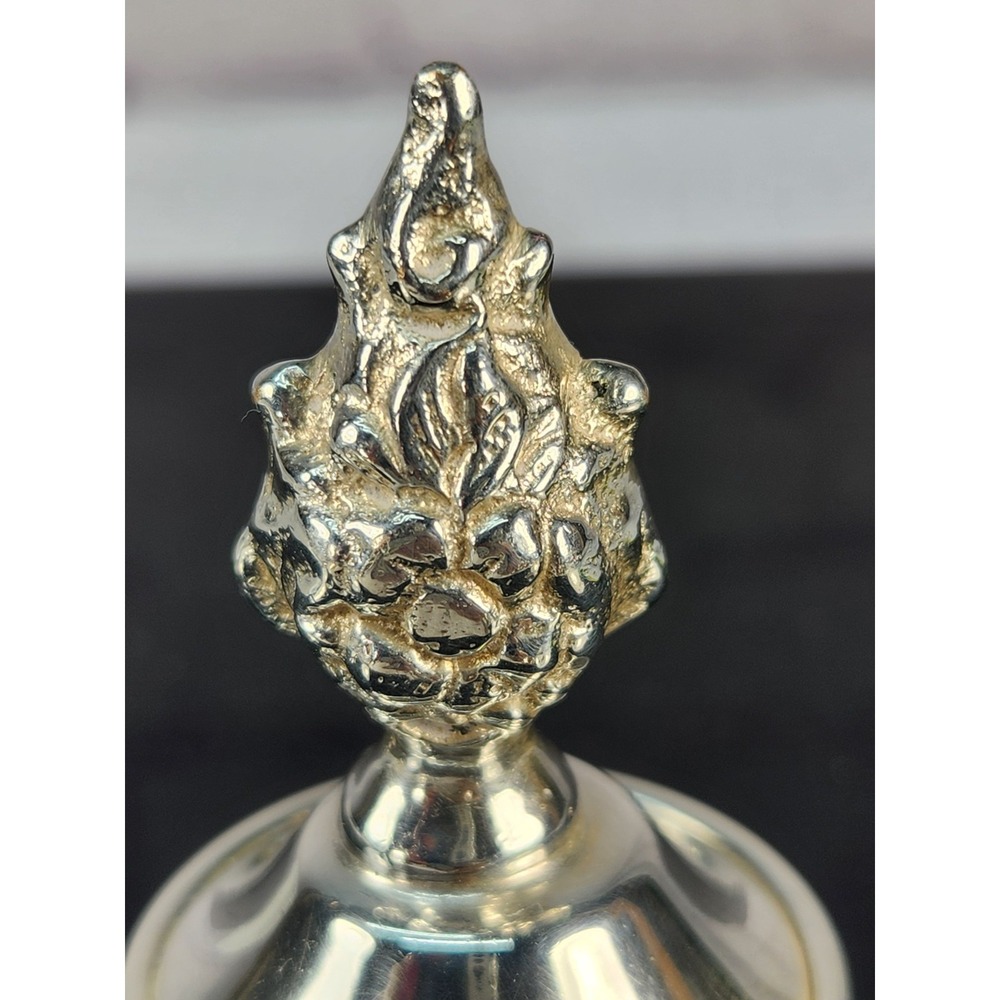 Antique  Silverplate Candelabra Flame Finial - Solid (Not Hollow) RARE! - Picture 6 of 6